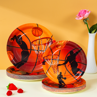 Basketball Disposable Paper Plates Sports Theme for Boys Birthday Party Supplies