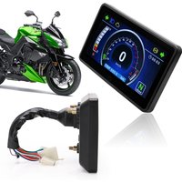 Universal Motorcycle LCD Display Cluster Replaceable Speedometer Multi-Function Instrument For 1,2,4 Cylinder Motorbike