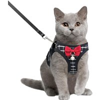 Breathable Mesh Cat Leash and Harness Set Puppy Harness Adjustable Cat Harness and Leash Escape Proof for Puppy Rabbit
