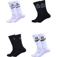 AliExpress NONE New Black FDJ Cycling Socks UAE Team Non Slip Soccer Socks Cushioned Breathable Running Yoga Basketball Hiking Sports Grip Socks