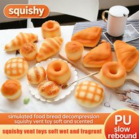 Squishy Food Creative Simulation Bread Toast Donuts Slow Rising Squeeze Stress Relief Toys Funny Desktop Decoration