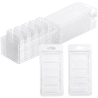 10x Candles Melt Clamshells Models Easy to Use DIY Chocolates Clear Empty Cube Tray for Wickless Tarts Candles Candle Making