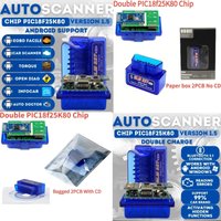 NEW Double PIC18F25K80 ELM327 V1.5 OBD2 Bluetooth/WIFI Car Diagnostic Tool For Android/ IOS/windows Scanner Code Smart 9Protocol