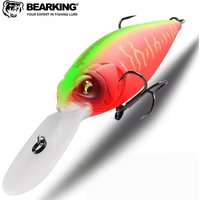 BEARKING 75mm 23g Fishing lures floating crank bait deep diver bait lure High Quality Hard Baits professional Action Wobbler