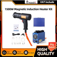 Podofo Handgehaltener Magnetischer Induktionsheizer 1500W Hochleistungs-Induktionsheizgerät Komplettset zum Entfernen von verrosteten Autobolzen und -muttern