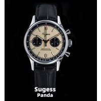 40mm Men Army Watch 1963 Pilot Mechanical Sugess Panda Wristwatch Sapphire Air Force Watches Chronograph Official ST1901Movement