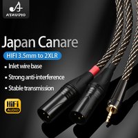 HIFI Stereo 3.5mm to XLR Audio Cable Hi-End 6N OFC 3.5mm to 2XLR Cable Dual XLR Male Adapter Breakout Y Splitter Cable