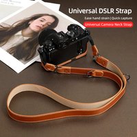 Glossy Ultra Soft Fiber Leather Camera Strap For Sony A7M4 A7R5 A7S3 A9II ZV-E10 Nikon Z7II Zfc Z50II Canon R5 R6 M50 Fuji XT5