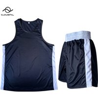 Boxing Shorts Men Women Kids Muay Thai Shorts Red Blue Black Sanda Wushu Uniform Fitness Martial Arts MMA Training Clothing Set