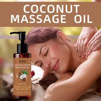 Coconut Moisturizing Massage Oil - Hydrating and Moisturizing, Long-Lasting Fragrance, Fragrance-Free, Suitable for Face, Body, Hair, and Diffusers/Humidifiers - 100ml