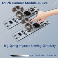 3.7~24V 5A 60W Capacitive Touch Sensor Switch Coil Spring Switch LED Dimmer Control Switch for Smart Home Light Dimmer