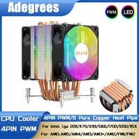 AM4 CPU Air Cooler 6 Heat Pipes PWM RGB Ventilador for Intel LGA X99 2011 1700 1150 1151 1366 1155 X79 AMD AM5 AM3 Cooling Fan
