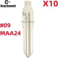 Keychannel 10PCS 09# KD Key Blade Lishi MAZ24 Car Key Blank for KD KEYDIY Xhorse VVDI Flip Remote for Mazda Vizi 323. 626. 929