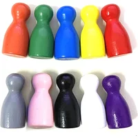 20PCS Wooden Chess Pieces Set 24*12mm Humanoid Pawns for Board Game Accessories, Educational Toy, Chessboard Game Supplies