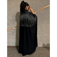 Eid Ramadan Muslim Women Dresses Party Abaya Diamond Sequins Open Long Dress Morocco Kaftan Vestidos Dubai Robe Jalabiya 2025