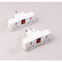 Universal UK EU 10A 250V Extension Socket Portable Wall Power Outlet European British Plug Adapter Socket Converter With Switch