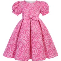 Europe And The United States Foreign Trade Hot New Children's Bubble Sleeve Princess Dress Dress Flower Girl Bow Print Fluffy