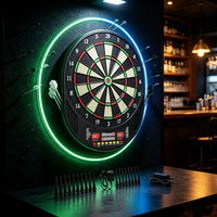 Elektronisches Dartboard-Set, automatische Punktezählung, LCD-Digitalanzeige, Dartboard mit weichen Dartspitzen, inklusive 6 Darts und zusätzlichen Ersatzspitzen, für Dartspiele zu Hause, in der Bar