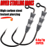 20/40PCS Hover strolling Hooks 0.6g 1g Jig Head Hooks jigging hook High Carbon Steel Aberdeen Jig small fishing hook Bass Trout