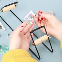 Tissage de perles à tisser facile à utiliser, outil de bricolage avec bande élastique, breloque tchèque, perles de verre, bracelet, collier, fabrication de bijoux