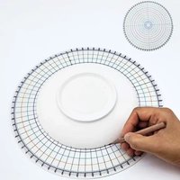 New DIY Ceramic Scope Ruler 360-Degree Full-Circle Round Divider Drawing Tool Equal Scope Multi-Functional Painting Tool