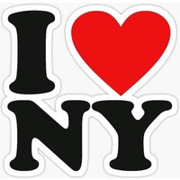 I Love New York 5PCS Stickers for Kid Funny Anime Decor Wall Water Bottles 5PCS Stickers Laptop Art Home Cute Decorations Wind