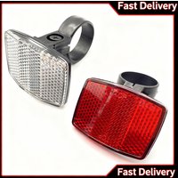 1/2pcs Bicycle Reflectors Bike Front and Rear Reflectors Bike Cycling Safety Warning Reflectors for Handlebar and Seatpost Night