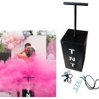 Tnt Gender Reveal Machine And Powder Smoke Baby Shower Party Idea Confetti Cannon Fire works Kit Box Caja De Explo sion Full Set