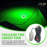USB Powered Green Fishing Light 5V 1A Underwater LED IP68 Waterproof Night Fishing Lamp for Squid Tachiuo Mackerel Boat Ship