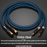 ATAUDIO HiFi 2RCA to 2XLR Audio Cable High Grade OCC Silver Plated 2RCA Male to 2XLR Balanced Male/Female Cable for Speaker