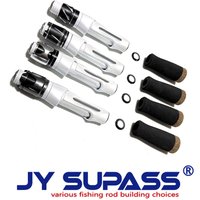 JY SUPASS OVS fishing rod building kit top quality shiny white reel seat handle set DIY Accessories Set for Rods Building