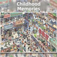 Childhood Memory Themed Stickers Large Size Miniature Scene Decoration 3D House Decals Scrapbooking Toys for Girls