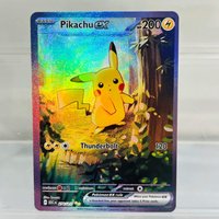 Pokemon Pikachu ex 276/217 English Card Holographic Foil DIY Premium Anime Collection Card