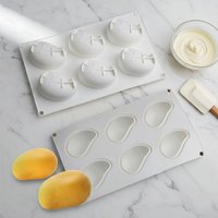 New 3D Mango Design Silicone Cake Molds Party Pastry Bakeware Fruit Mousse Cake Mould Kitchen Food Grade Dessert Baking Tools