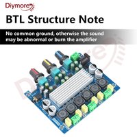 TPA3116 Class D 2.1 Channel Audio Amplifier Module DC 8-24V Stereo Bi-Channel Amplifier Board 50W*2+100W