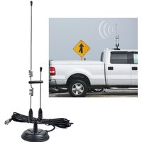 Dual Band Mobile Antenna Magnetic Base ,2m 70cm VHF/UHF Vehicle whip Antenna W/13ft RG58 Coaxial Cable&3.5inchs Magnetic Mount