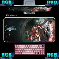 MousePads Final Fantasy 7 Gamer RGB Mouse Pad LED PC Gaming Accessories Keyboard Popular Anime HD Print Mat Non Slip Mouse pads