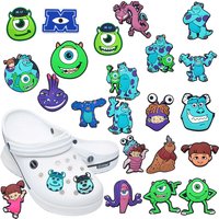 1pcs Monsters University Series Shoe Charms PVC Accessories DIY Garden Sandal Clog Shoe Decoration Buckle For Kids X-mas Gifts