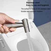 New 304 Stainless Steel High Pressure Spray Pressurized Silver Booster Faucet Toilet Spray