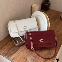 High End Minimalist Leather Diaper Bag Ladies Crossbody Purse Elegant Trendy Letter Logo For Shopping Party Commuter