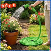 2026 Hot Selling Household Gardening Telescopic Hose 50/75/100 Feet Multifunctional High-pressure Watering Gun