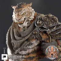1/24 Scale Resin Figure Model Kit Tiger Warrior Fantasy Hobby Miniature Sculpture Toy Unassembled and Unpainted Free Shipping