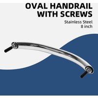 8 inch Boat Handrail Grab Handle Stainless Steel Round Tube Grip Handle Deck Handrail Marine Hardware
