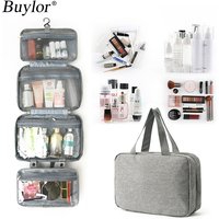 Multifunctional Cosmetic Toiletry Bag 4 Fold Water Resistant Dry Wet Separation Portable For Travel Cosmetics Brushes Toiletries