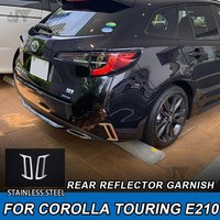 Car REAR REFLECTOR GARNISH Stainless Steel Car Styling Tuning Accessories Rear Lamp Cover Trim For Toyota COROLLA TOURING 210