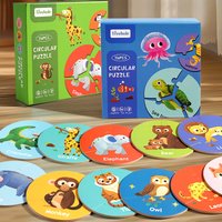 Circular Puzzle, Early Educational Animal Pairing Puzzle, Interactive Focus Logic Training, Board Game Toy, Birthday Gift