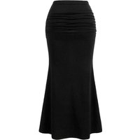 Fashion Black Long Skirts Women Maxi Skirt Summer Sexy Female High Waist Bodycon Trumpet Skirts Women Mujer Faldas