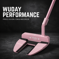 Women's Pink Golf Putter, Available for Left or Right Hand Use, with a Stylish Pink Appearance Design, Open-Style Precision Aiming Structure, and a Non-Slip Textured Grip for Enhanced Feel. Ideal for