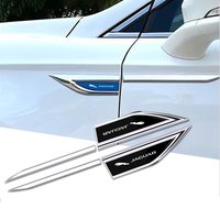 2Pcs Metal Car Fender Badge Sticker Decorative Decals For Jaguar X S F XF XE XJ XK XEL XFL XJL XJ6 XJS XKR XFR F-Type F-Pace New