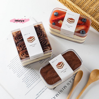 M-Snack Cookie Storage Boxes Tiramisu Packing Boxes Transparent PP Bakery Boxes For Christmas Wedding Party Gift Box With Lid